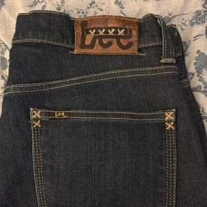 Lee Blue Straight Leg Jeans with Contrast Stitching W32 L30